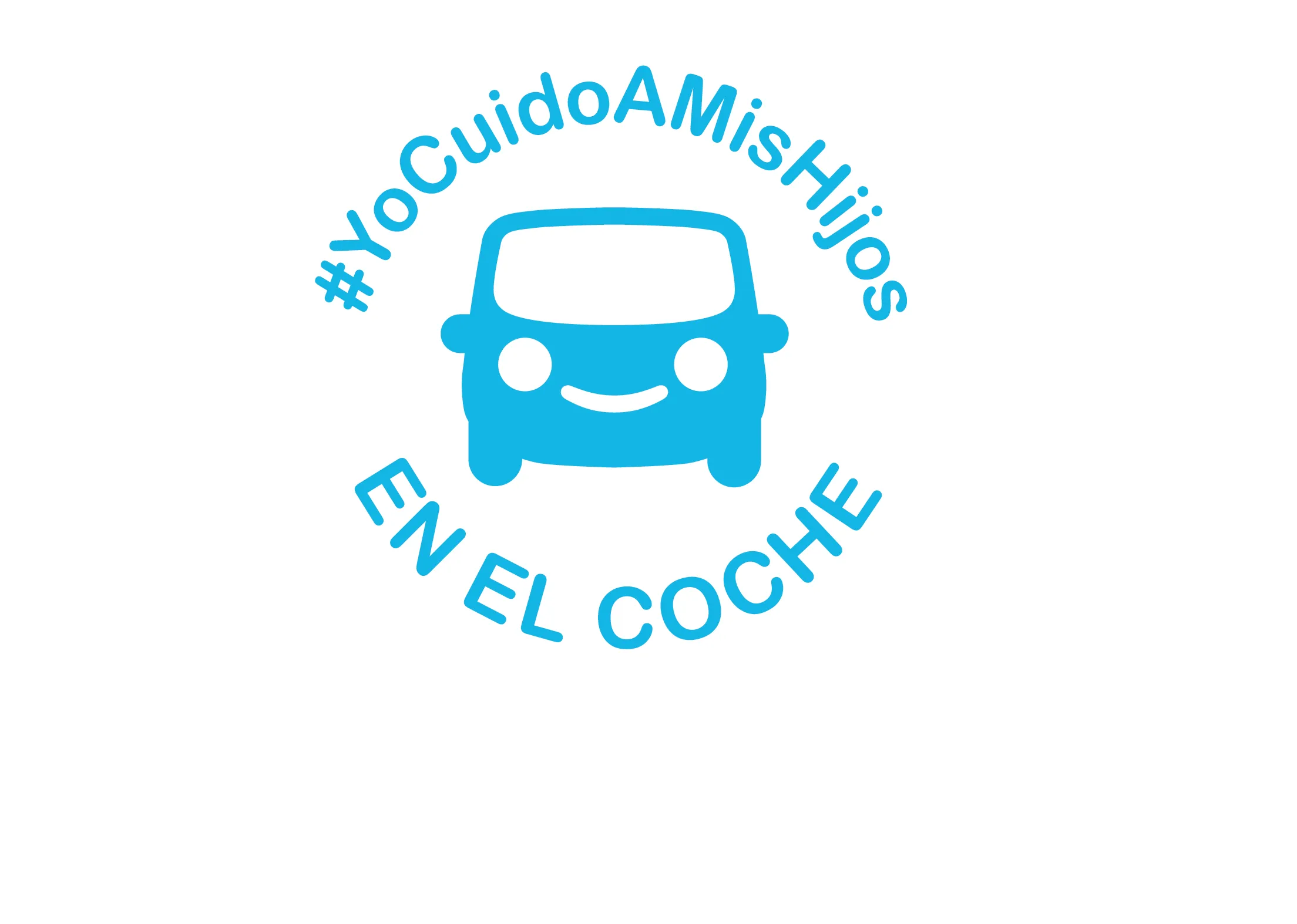 Campaña #YoCuidoAMisHijos en el coche